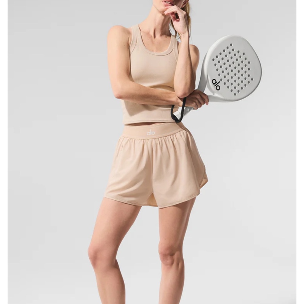 ALO Yoga Matchoint  Athletic Shorts in Macadamia